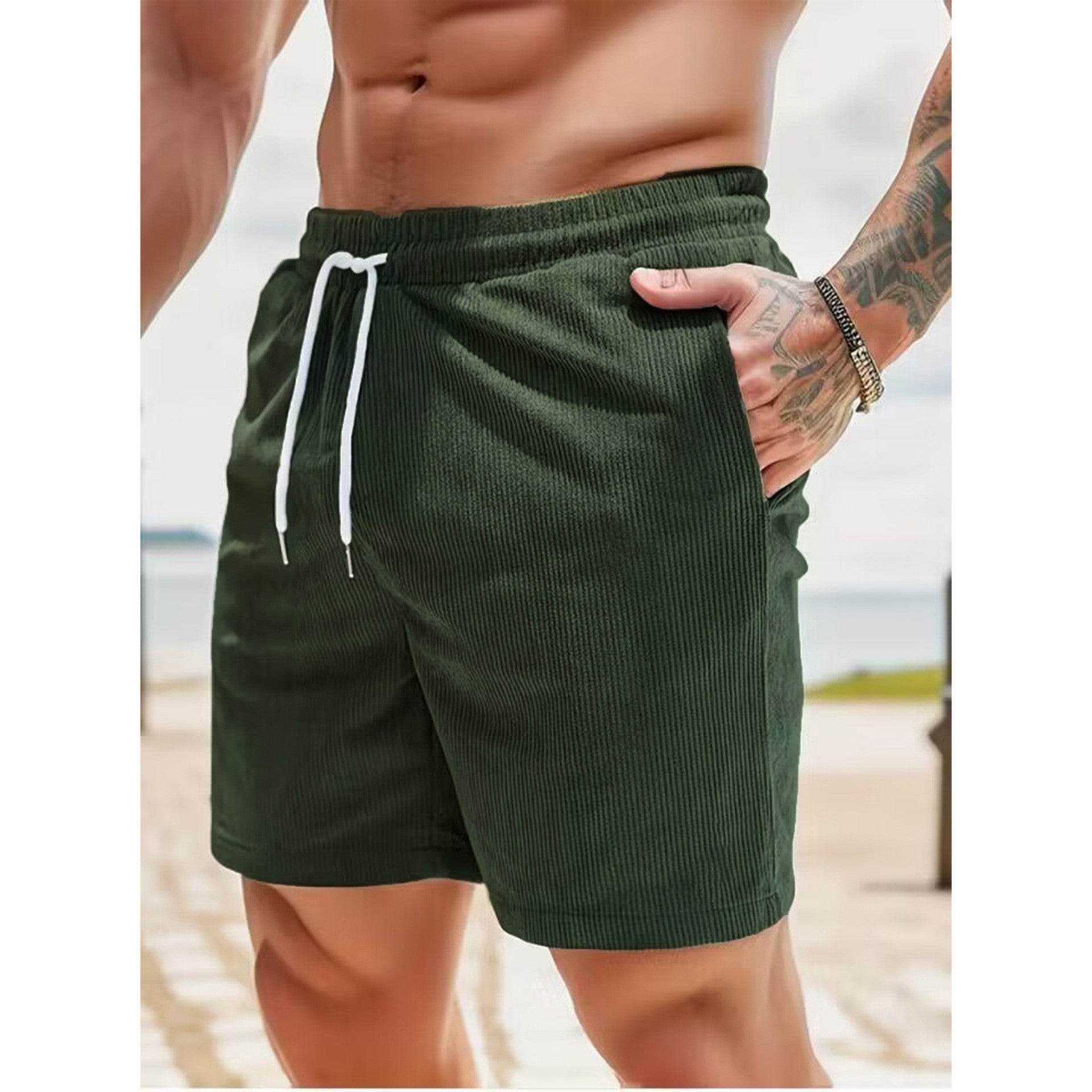 Pure Color Corduroy Sports Pants - Simple Tied Design - HOPE Athlete Apparel & Wellness