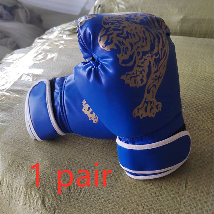Flame Tiger Design Boxing Training Gloves
