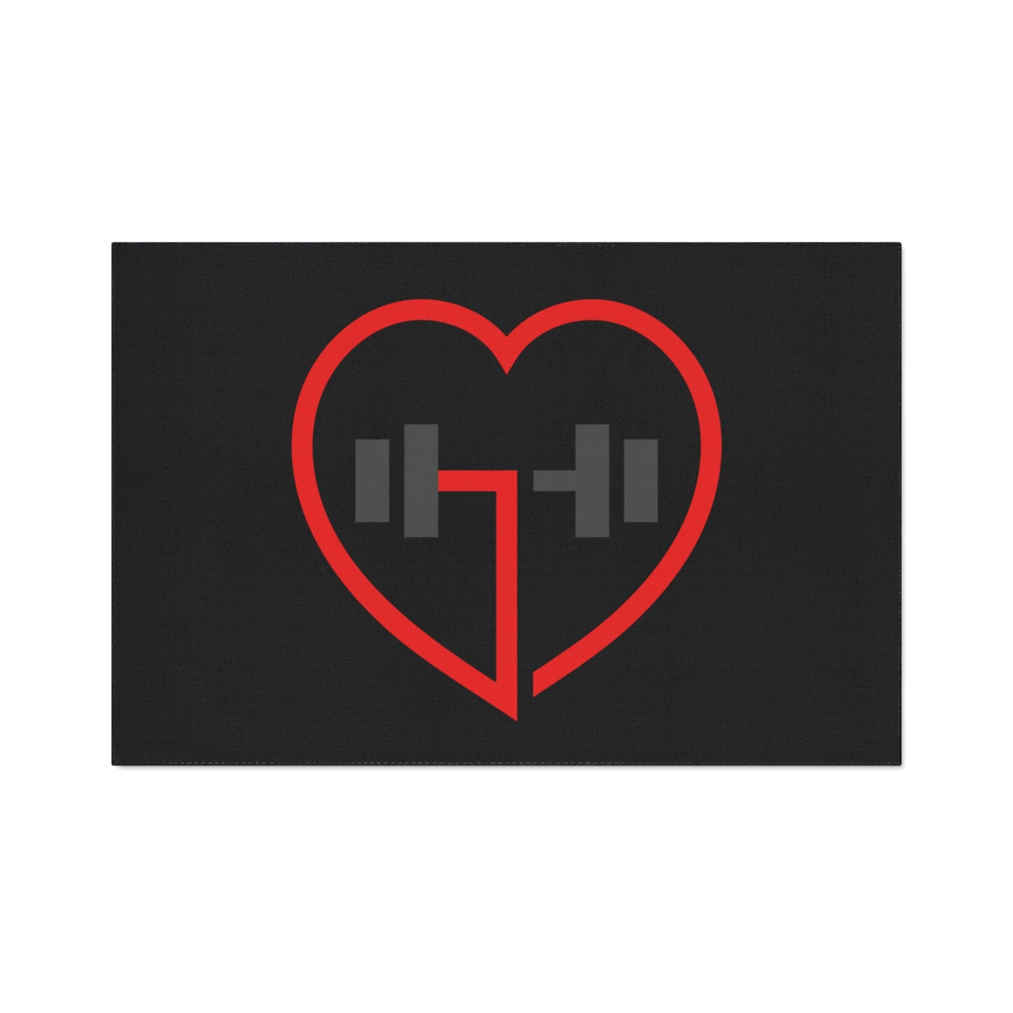 Heart Shape Weightlifting Floor Mat, Gym Decor, Exercise Area Rug, Fitness Floor Covering