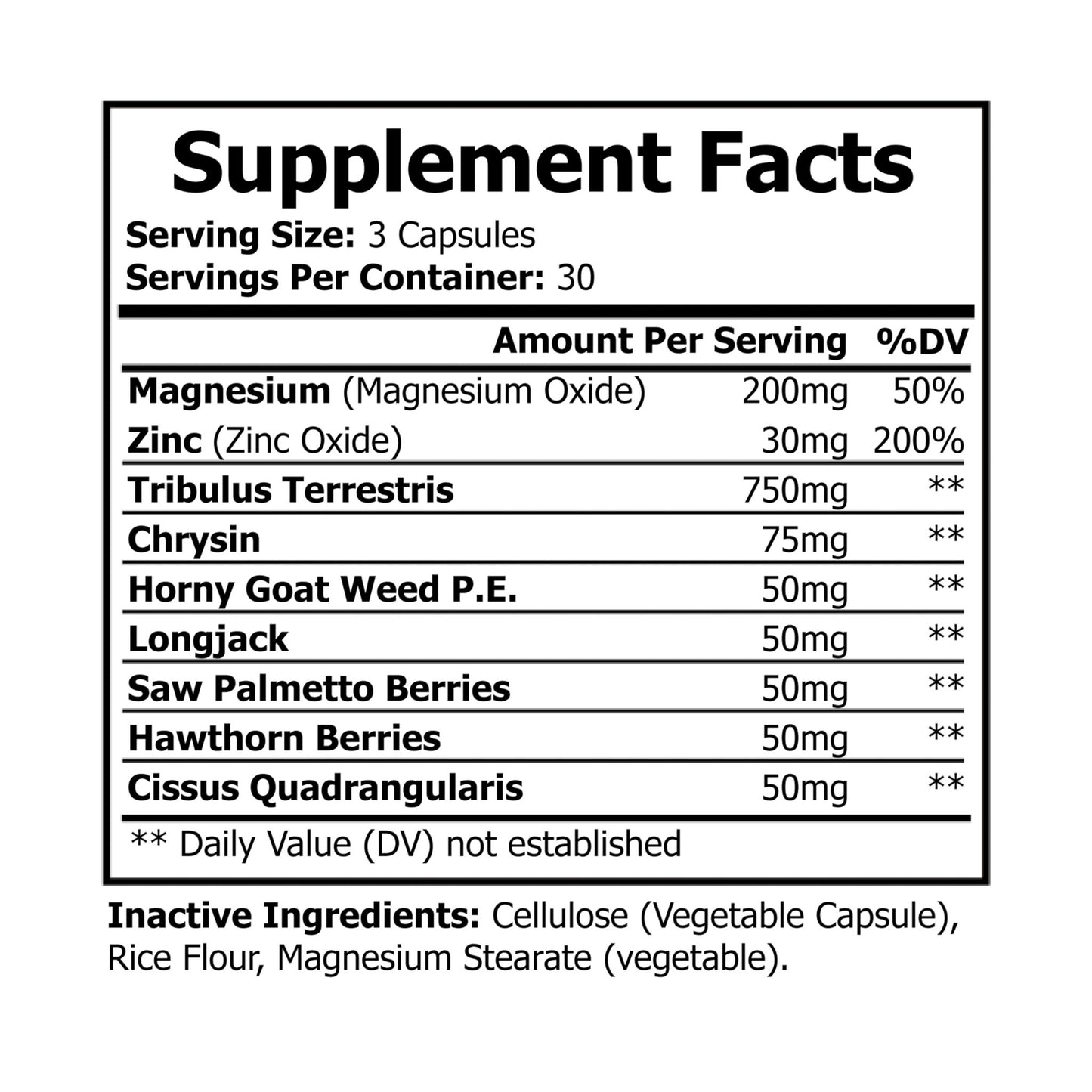 Magnesium Zinc Supplement- 90 Capsules