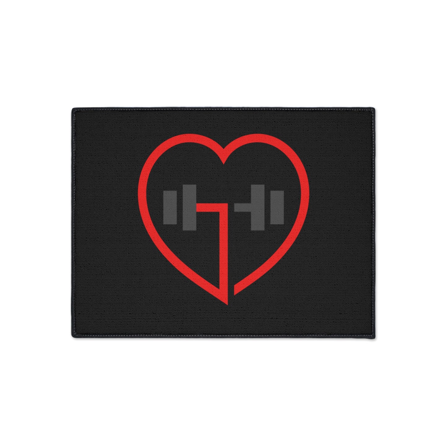 Heart Shape Weightlifting Floor Mat, Gym Decor, Exercise Area Rug, Fitness Floor Covering