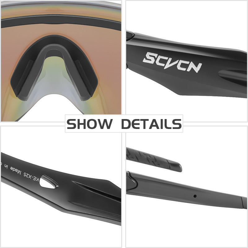 Windproof Athletic Goggles with Integrated Lens - Protective Sports Eyewear