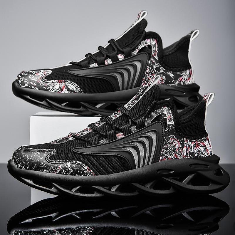 Breathable Graffiti Mesh Sneakers for Sports & Running | Lightweight & Stylish