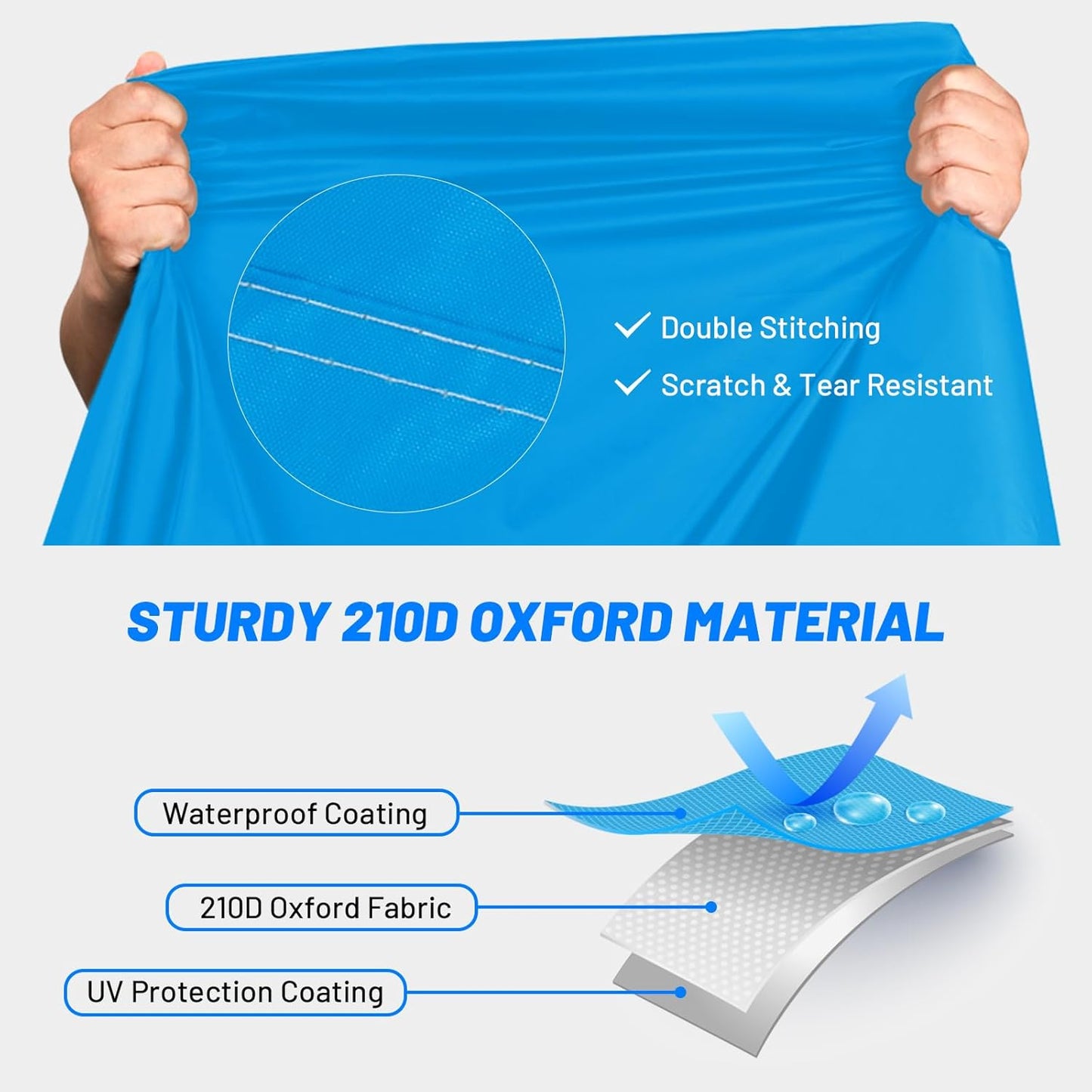 Bike Cover Waterproof Outdoor Bicycle Cover Thicken Oxford 29 Inch Windproof UV Snow Rustproof with Lock Hole Storage Bag for Mountain Road Bike City Bike Beach Cruiser Bike, Blue