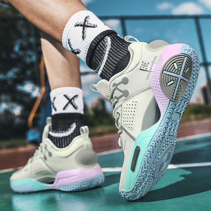 Cotton Candy Basketball Shoes - Sweet Style for Men