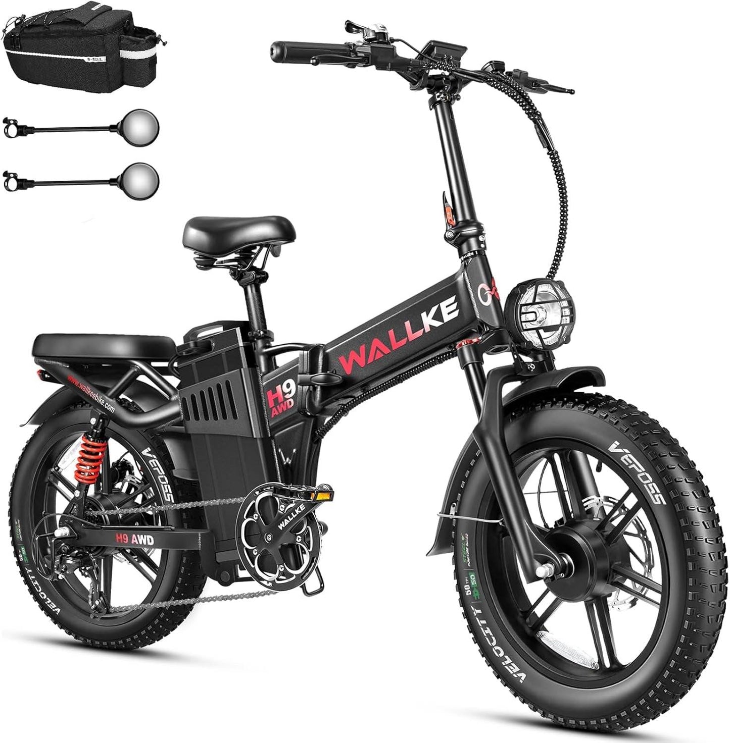 Electric Fat Tire Folding E-Bike for Adults - 20" Fat Tire with Hydraulic Brakes -