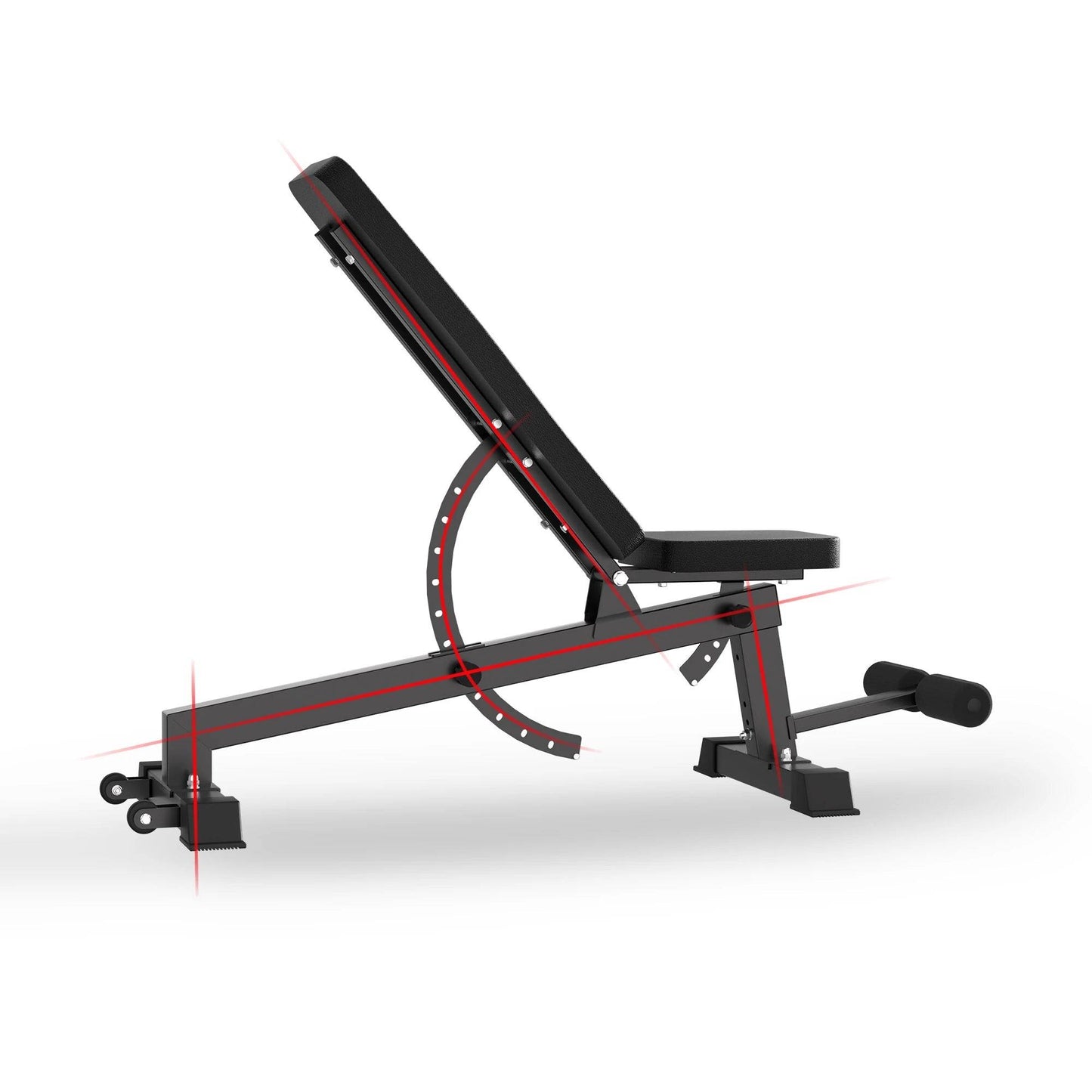 Foldable Adjustable Weight Bench with Leg Attachment for Versatile Workouts -