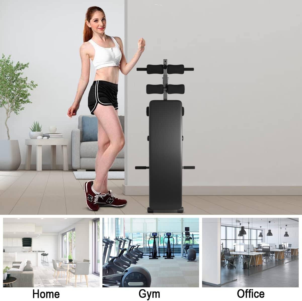 Sit Up Bench Adjustable for Home Workouts - Essential Fitness Equipment for Strength Training with Adjustable Sit Up Bench -
