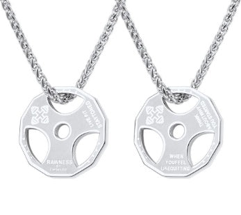 U7 Sport Jewelry Stainless Steel Men Fitness Barbell Gym Necklace