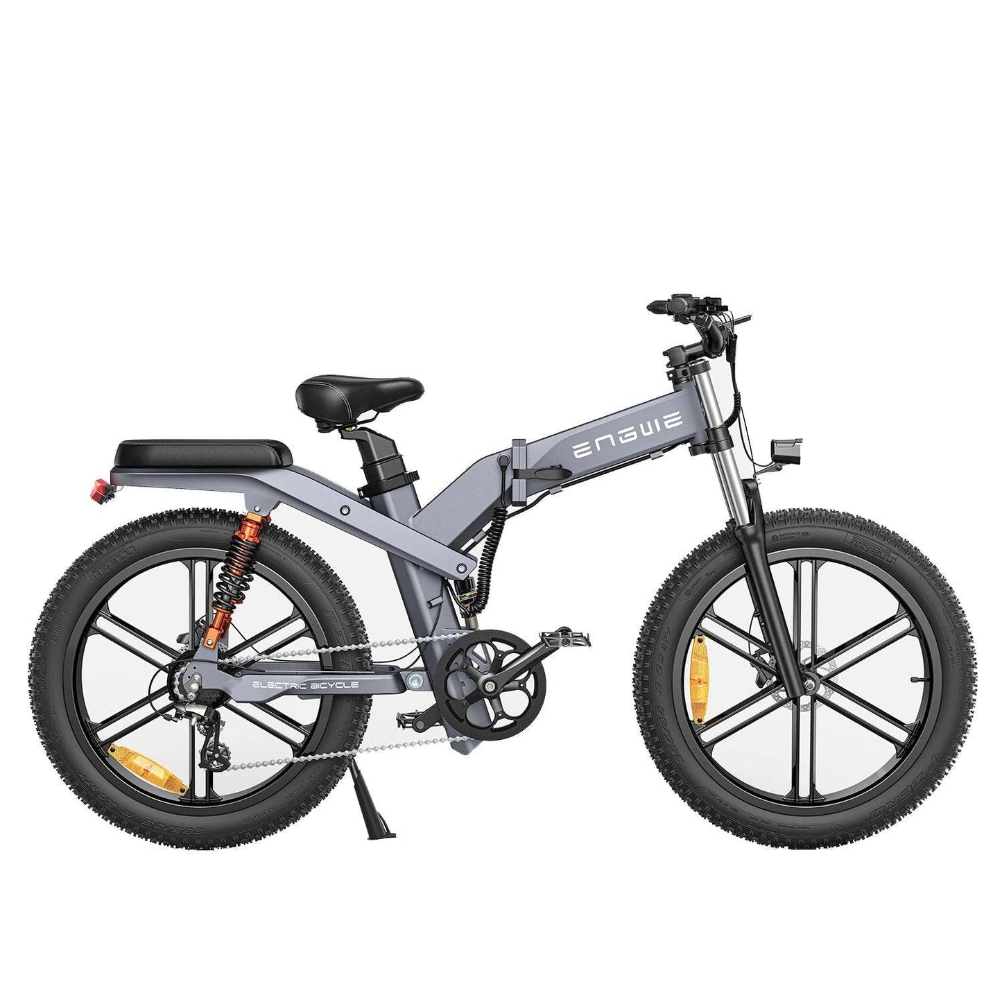 Folding Electric Bike X26 with 19.2Ah and 7.5Ah Dual Batteries, 1000W, 20*4.0 Inch Fat Tires, 120-150Km Mileage for Mountain and Snowfield -