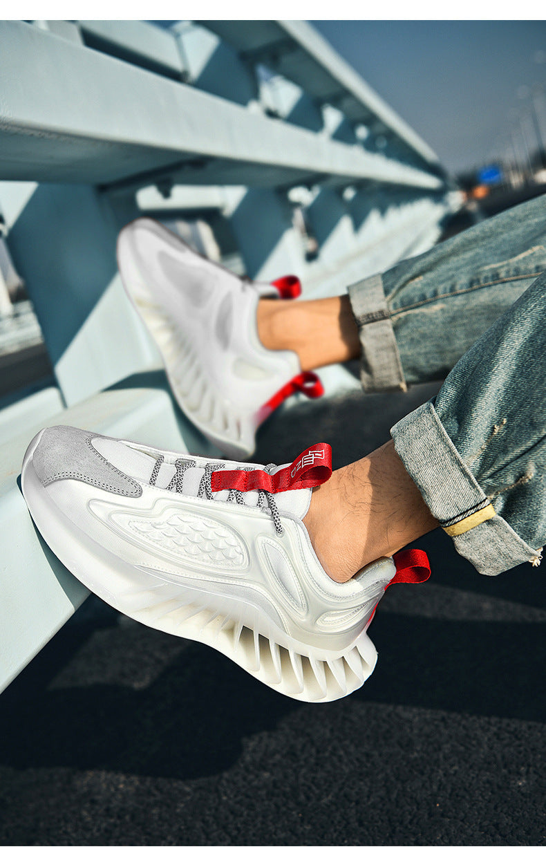 Wide Size Running Shoes - Men's Low-Top Sports Shoes