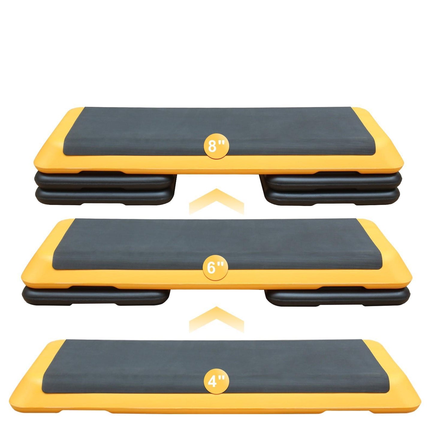 Adjustable Aerobic Stepper for Fitness Training - 4 Level Step Platform