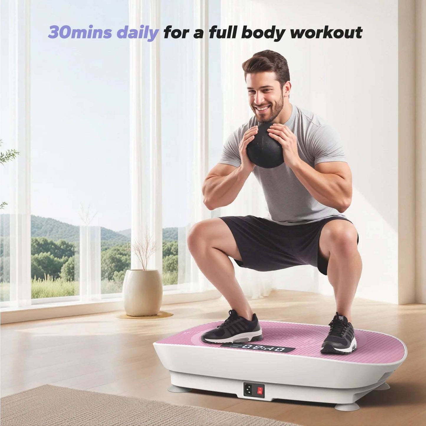 Vibrating Muscle Toner Machine with 300Lbs Capacity for Effective Toning -