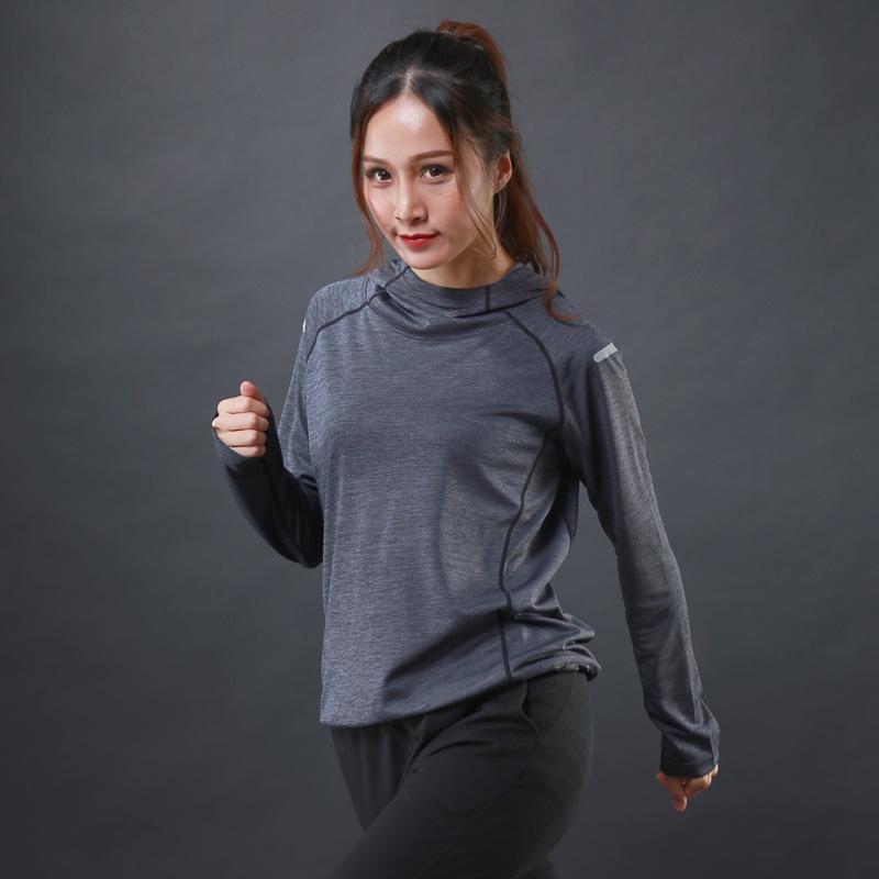 Women Long Sleeve Fitness T-Shirt - Thin Athletic Top for Activewear