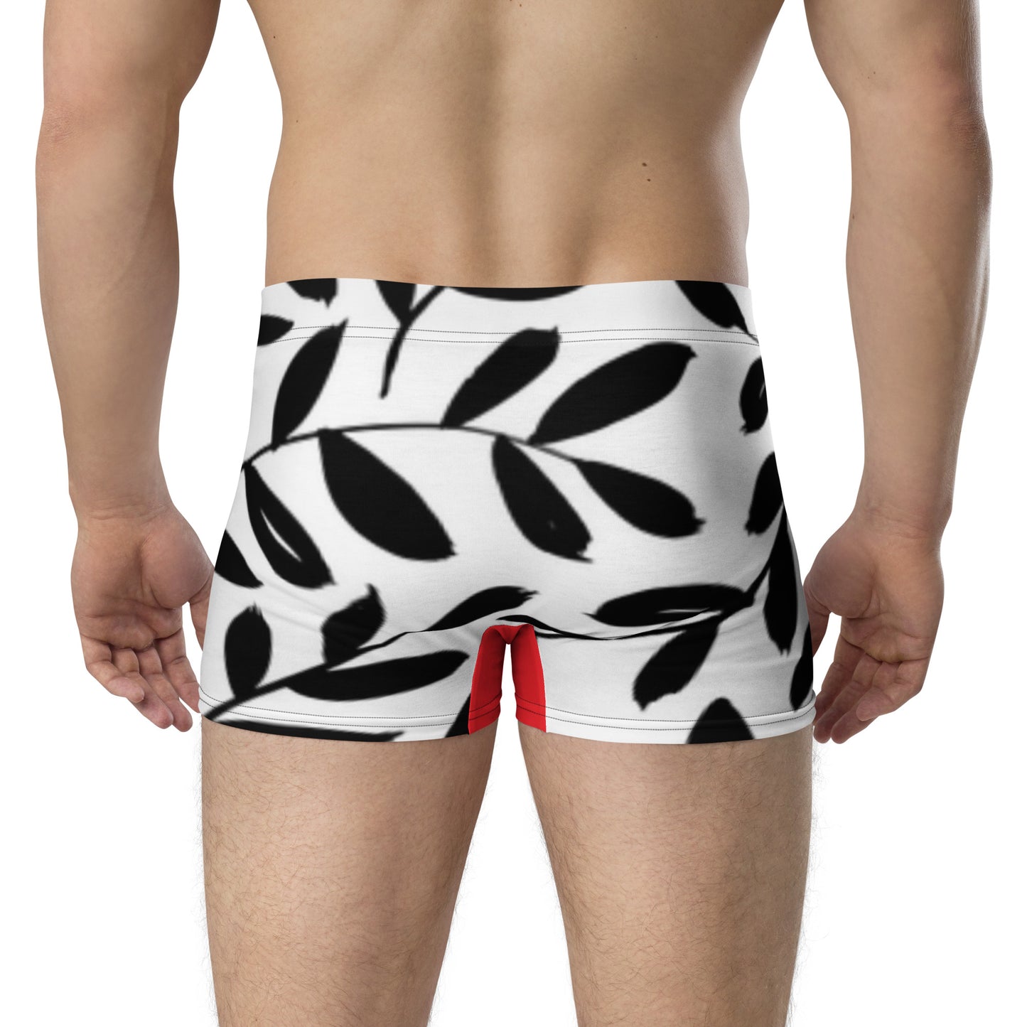 Men's Leaf Pattern Boxer Briefs - Athletic Fashion & Supportive Underwear