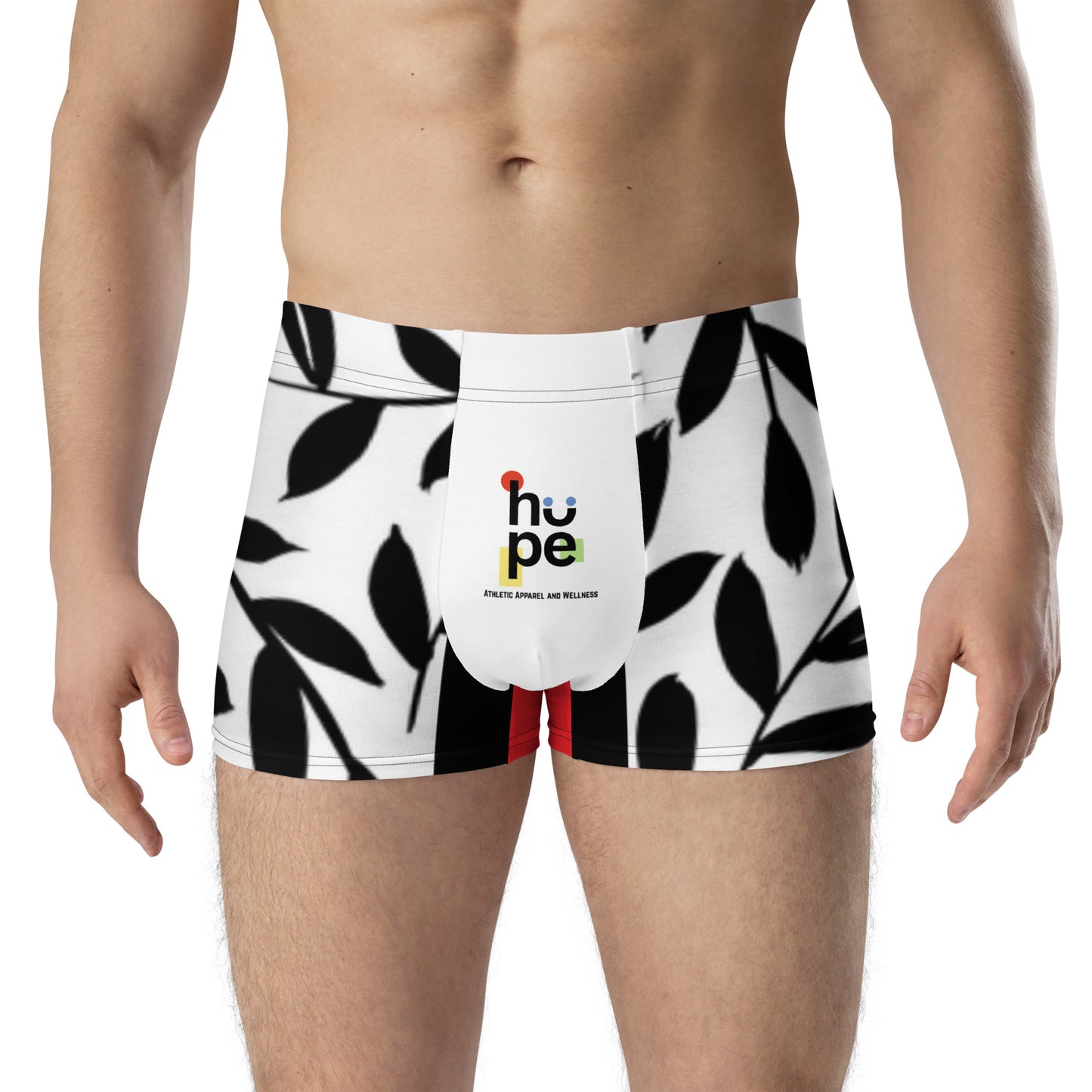 Men's Leaf Pattern Boxer Briefs - Athletic Fashion & Supportive Underwear