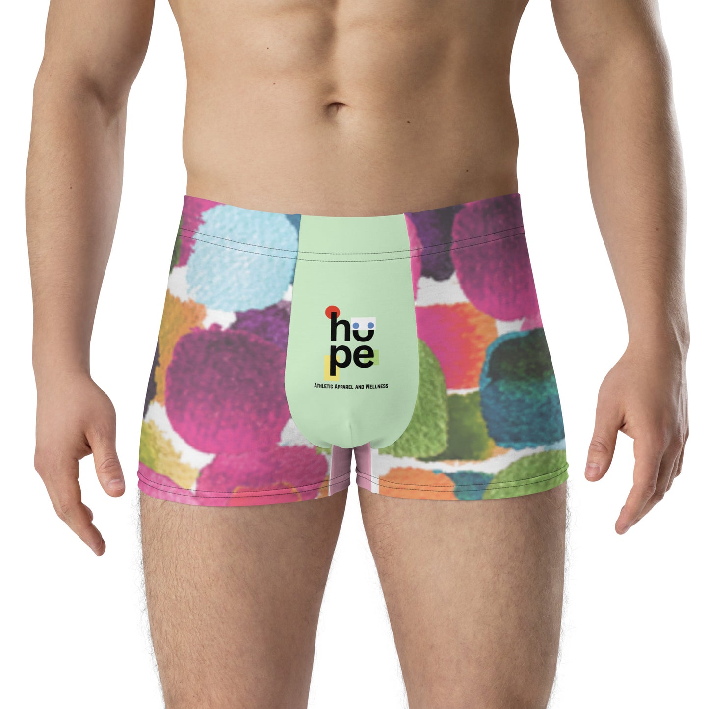 Men's Multi-Color Splash Boxer Briefs - Vibrant Performance Underwear