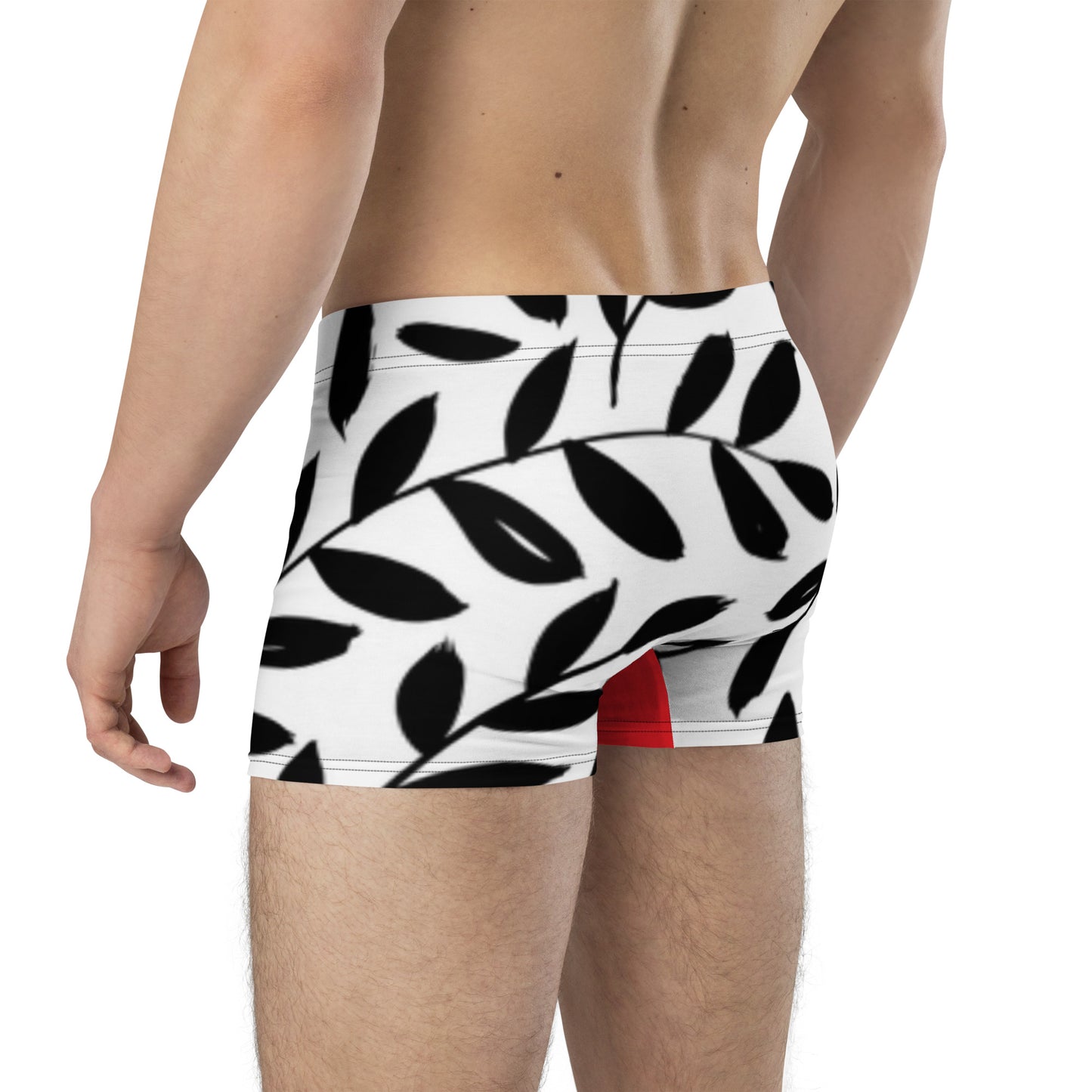 Men's Leaf Pattern Boxer Briefs - Athletic Fashion & Supportive Underwear