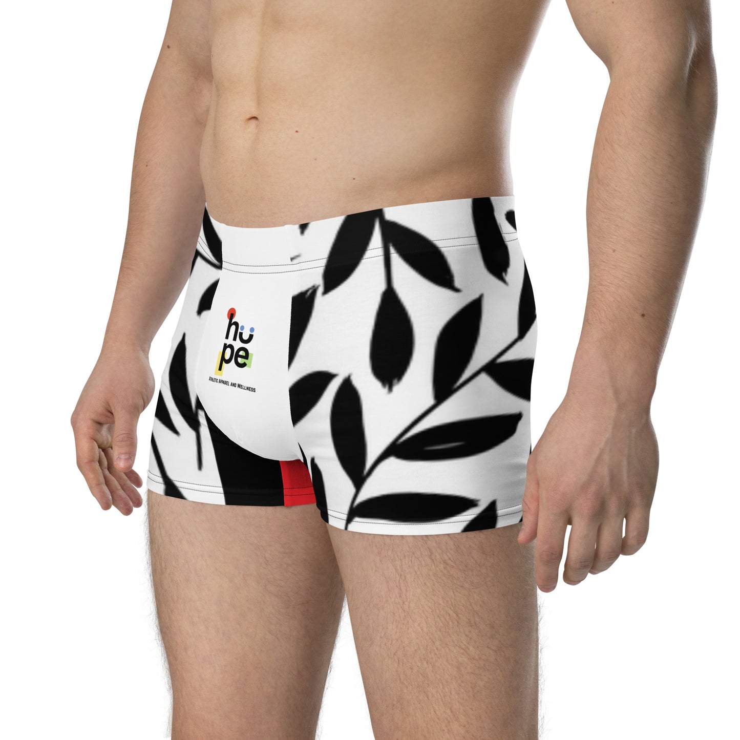 Men's Leaf Pattern Boxer Briefs - Athletic Fashion & Supportive Underwear