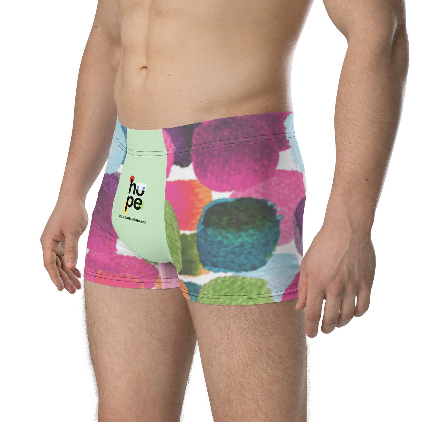 Men's Multi-Color Splash Boxer Briefs - Vibrant Performance Underwear