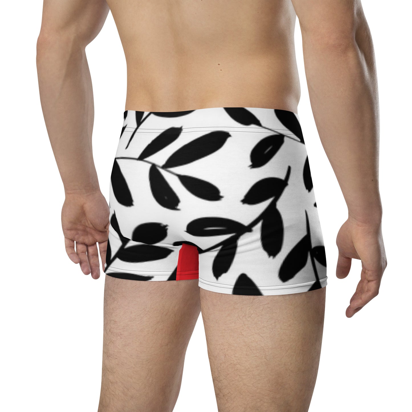 Men's Leaf Pattern Boxer Briefs - Athletic Fashion & Supportive Underwear