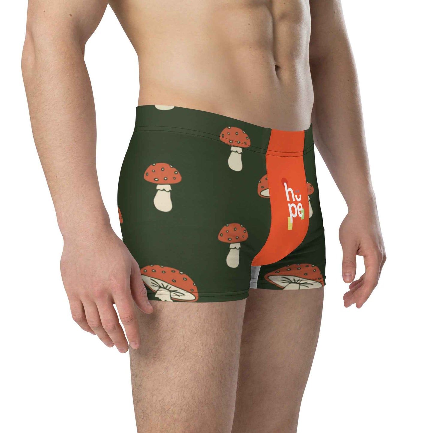 Men's Boxer Briefs with Mushroom Design for Ultimate Performance and Support