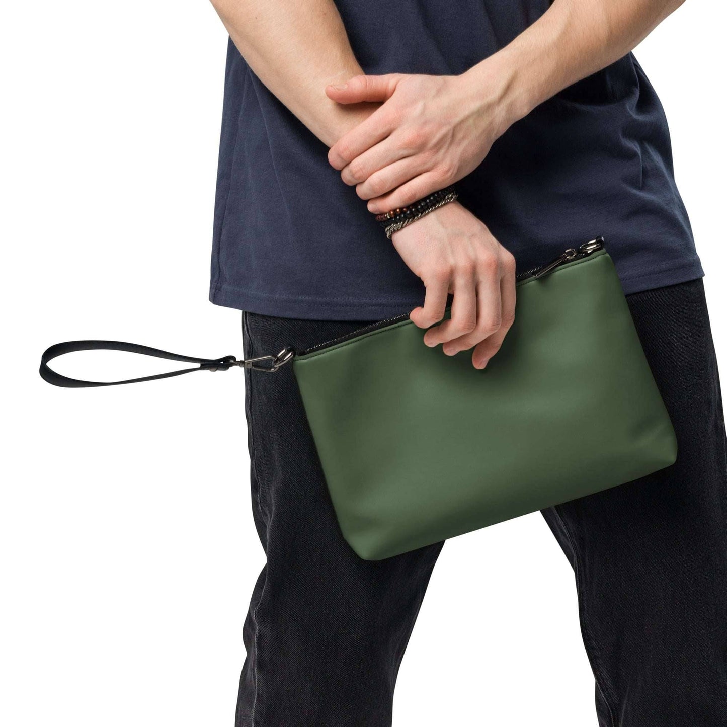 Men's Olive Green Crossbody Bag for Everyday Use -
