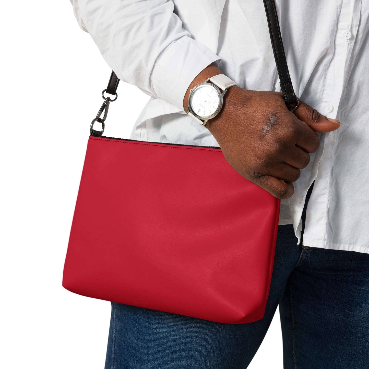 Men's Red Crossbody Bag - Stylish Fire Travel Accessory -