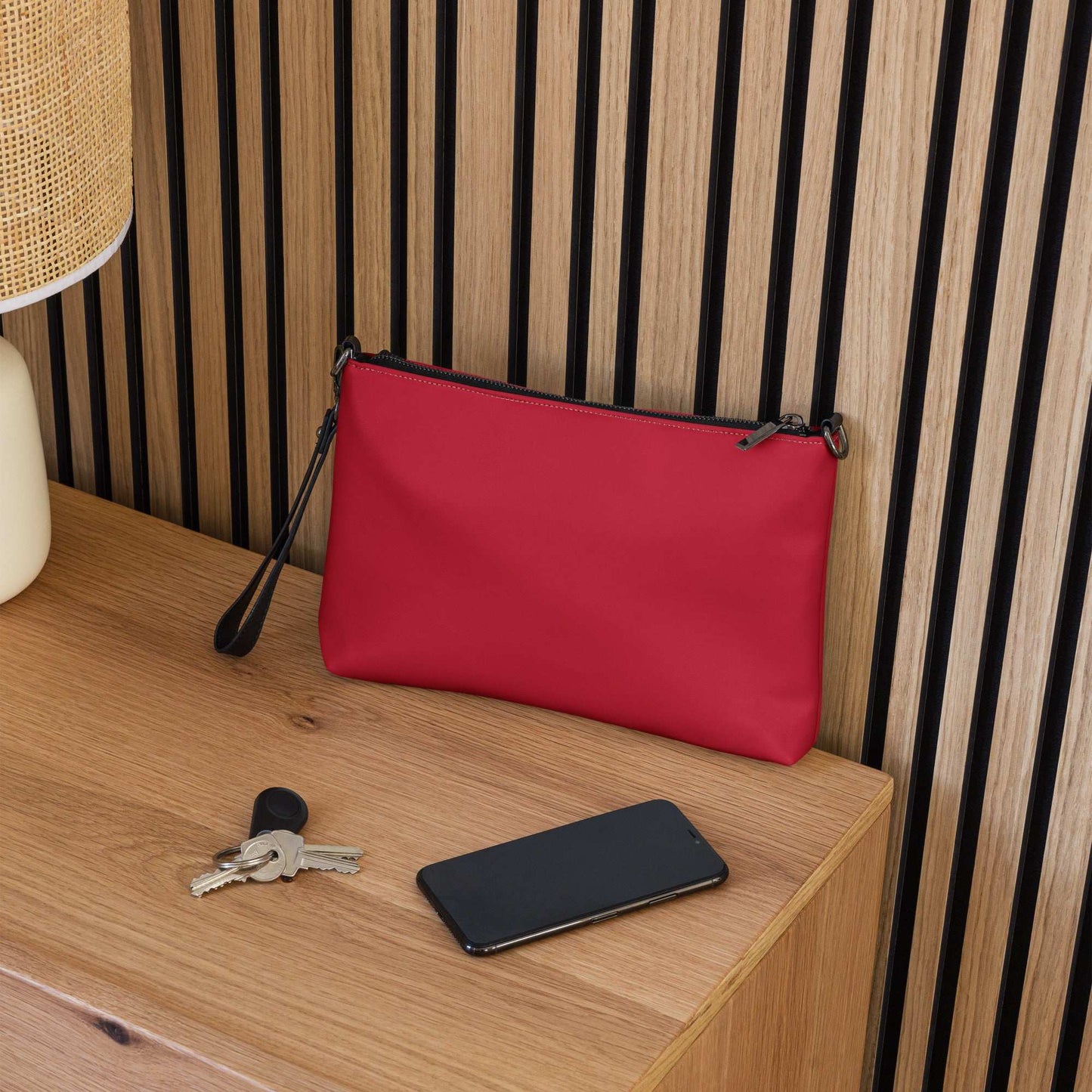 Men's Red Crossbody Bag - Stylish Fire Travel Accessory -