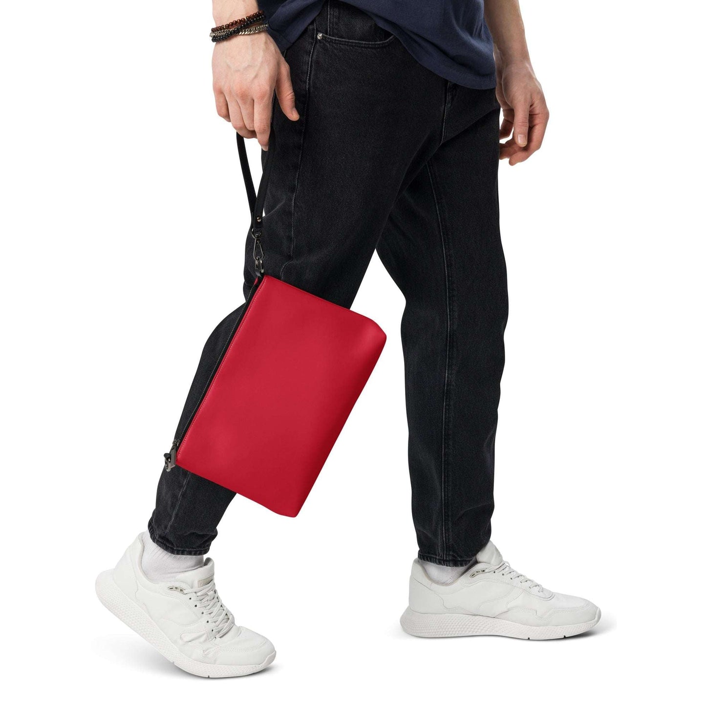 Men's Red Crossbody Bag - Stylish Fire Travel Accessory -