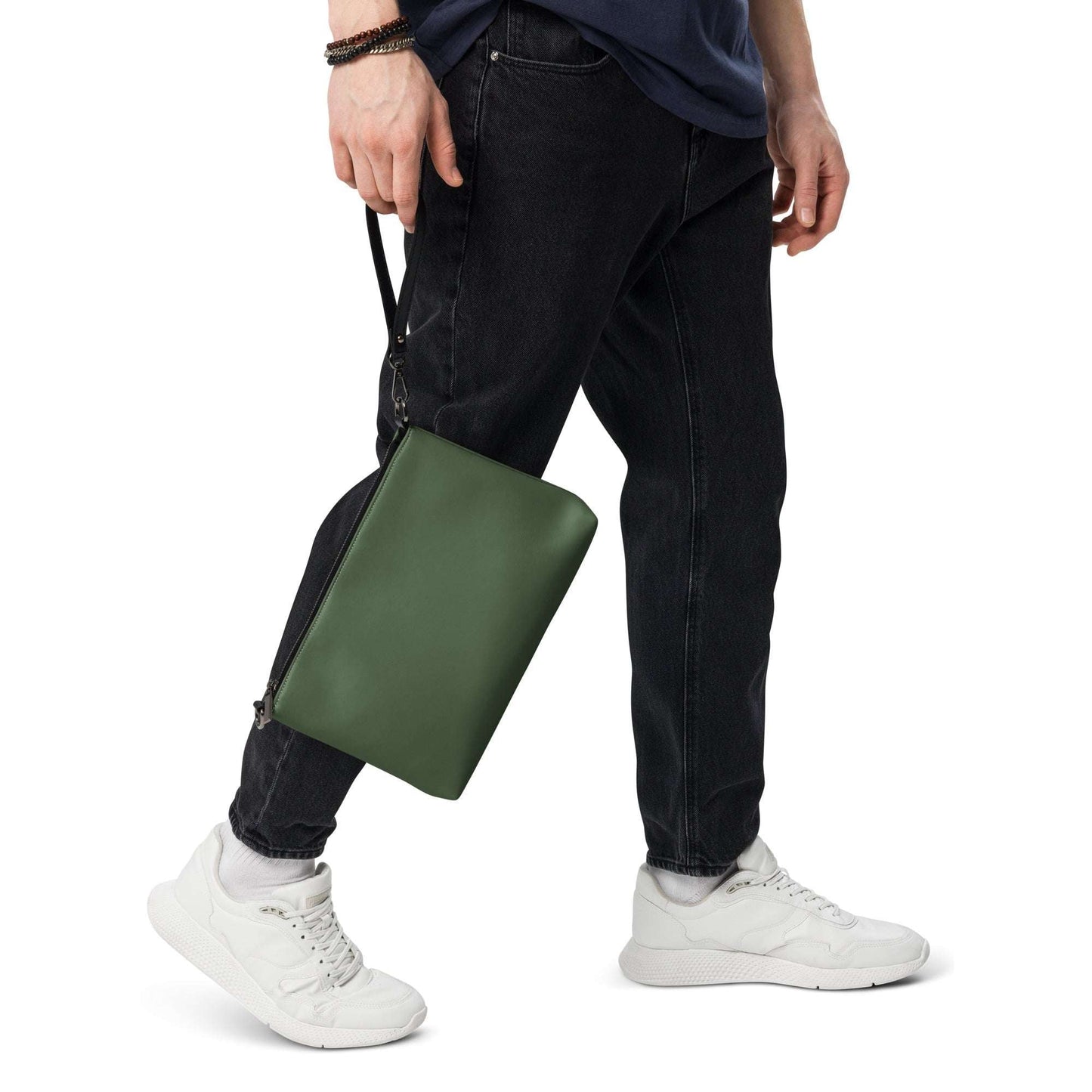 Men's Olive Green Crossbody Bag for Everyday Use -