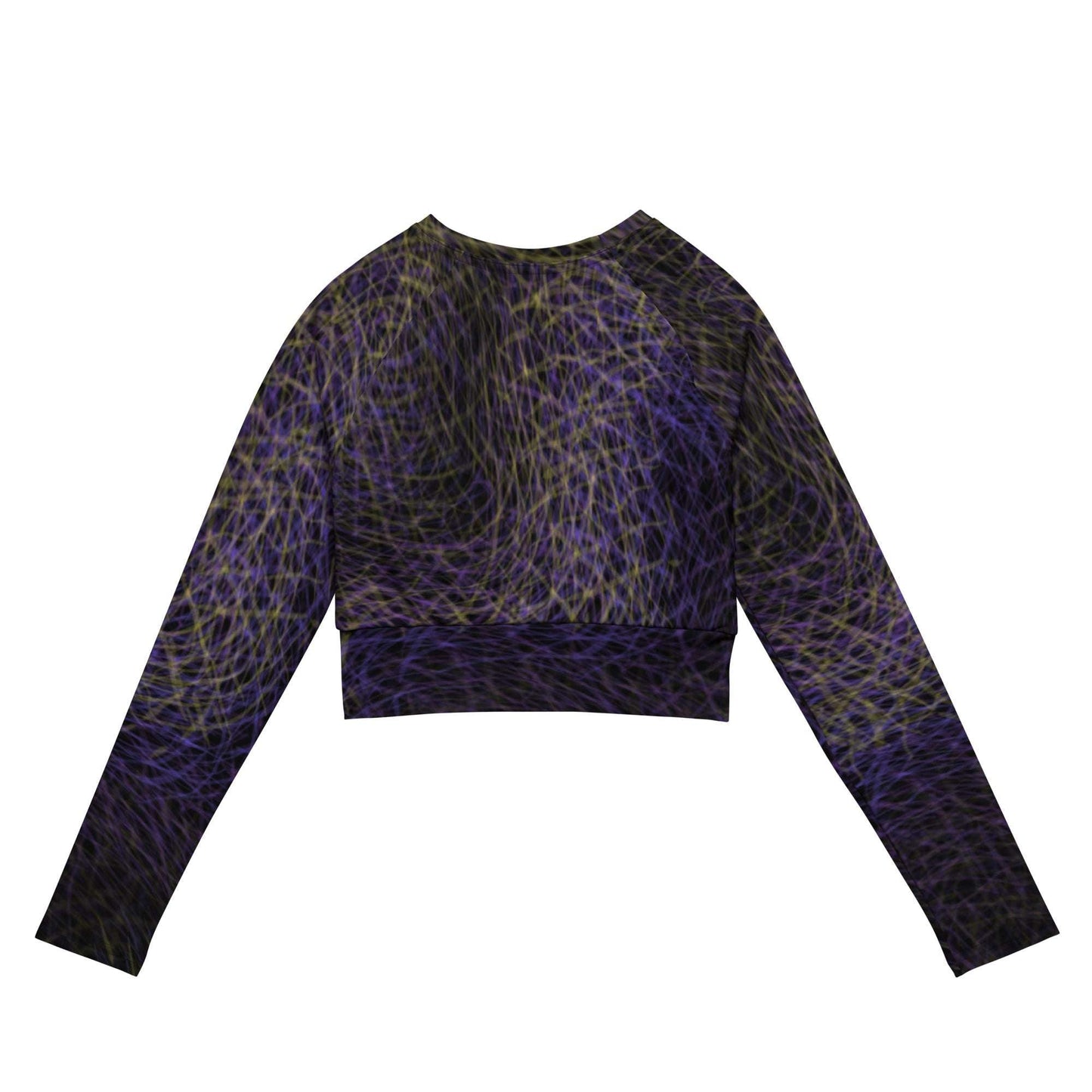Women's Recycled Crop Top - Long Sleeve in Cyber Color for Eco-Friendly Style -