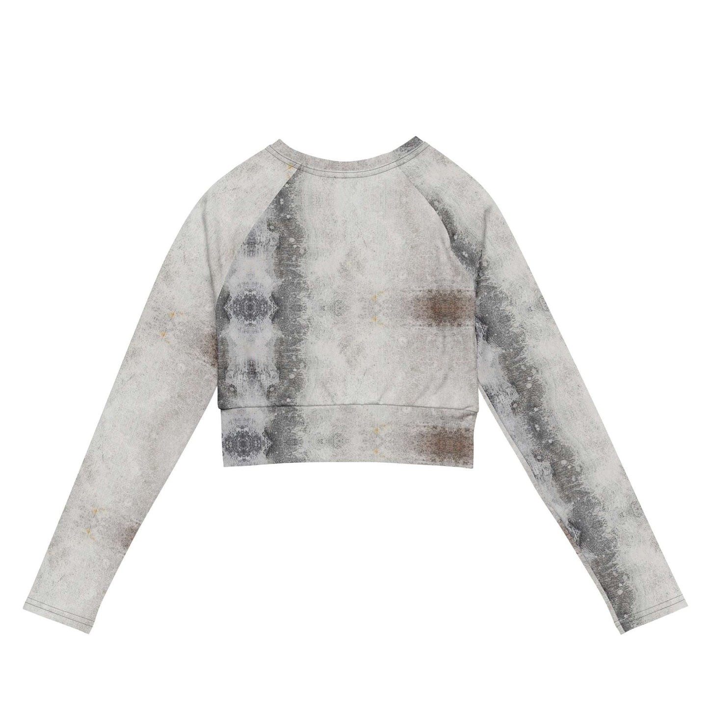 Women's Recycled Crop Top - Long Sleeve in Dirty White -