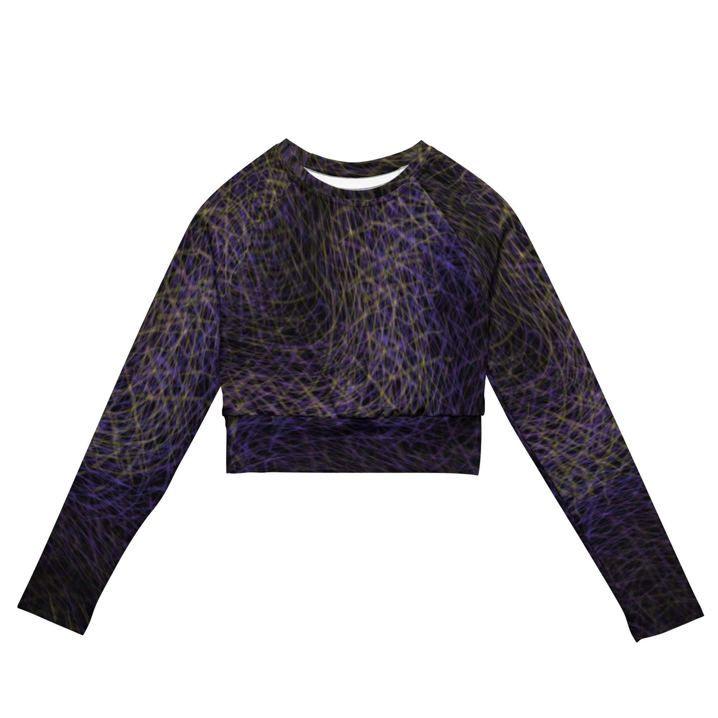 Women's Recycled Crop Top - Long Sleeve in Cyber Color for Eco-Friendly Style -
