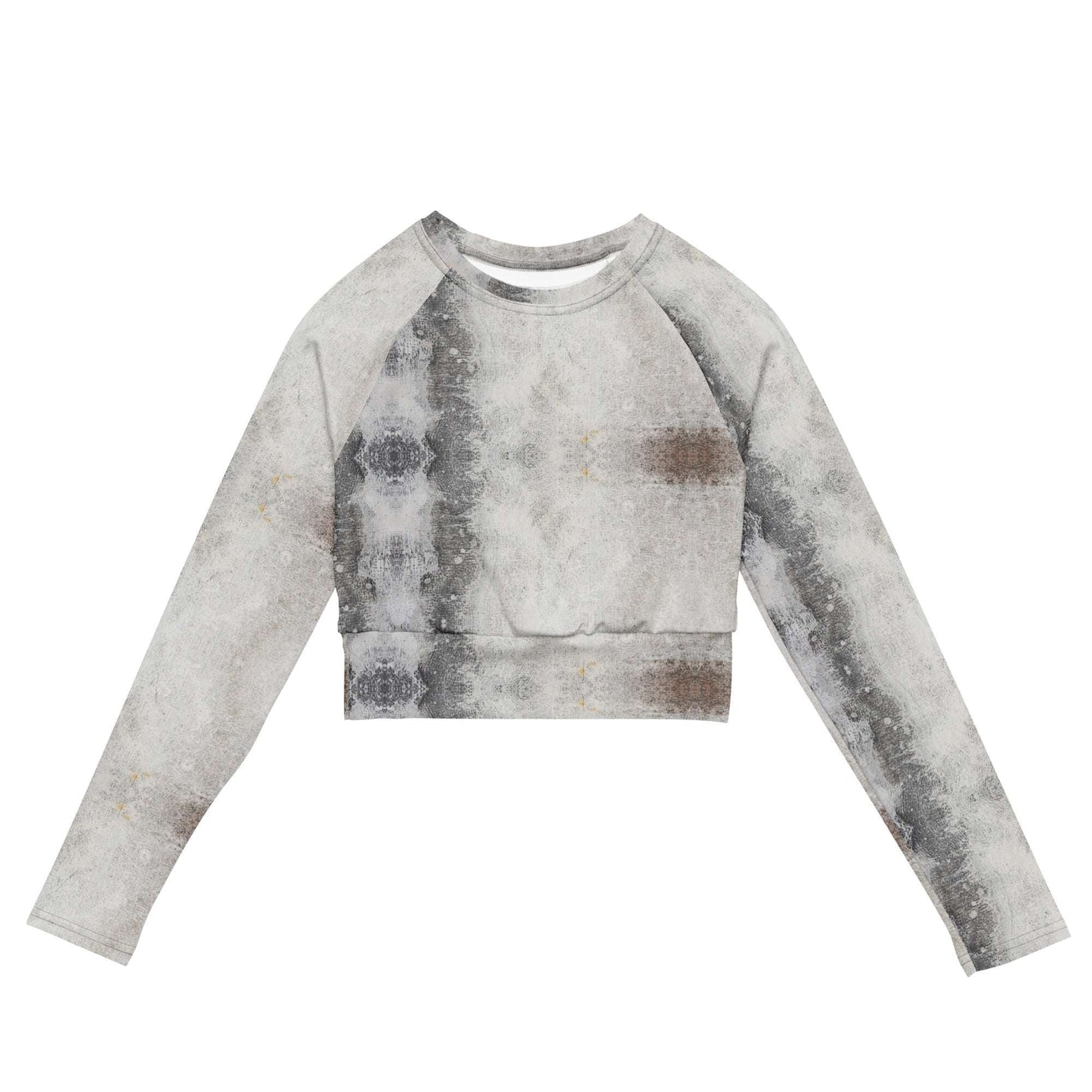 Women's Recycled Crop Top - Long Sleeve in Dirty White -