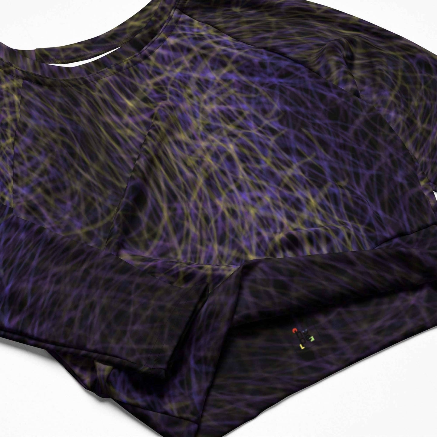 Women's Recycled Crop Top - Long Sleeve in Cyber Color for Eco-Friendly Style -