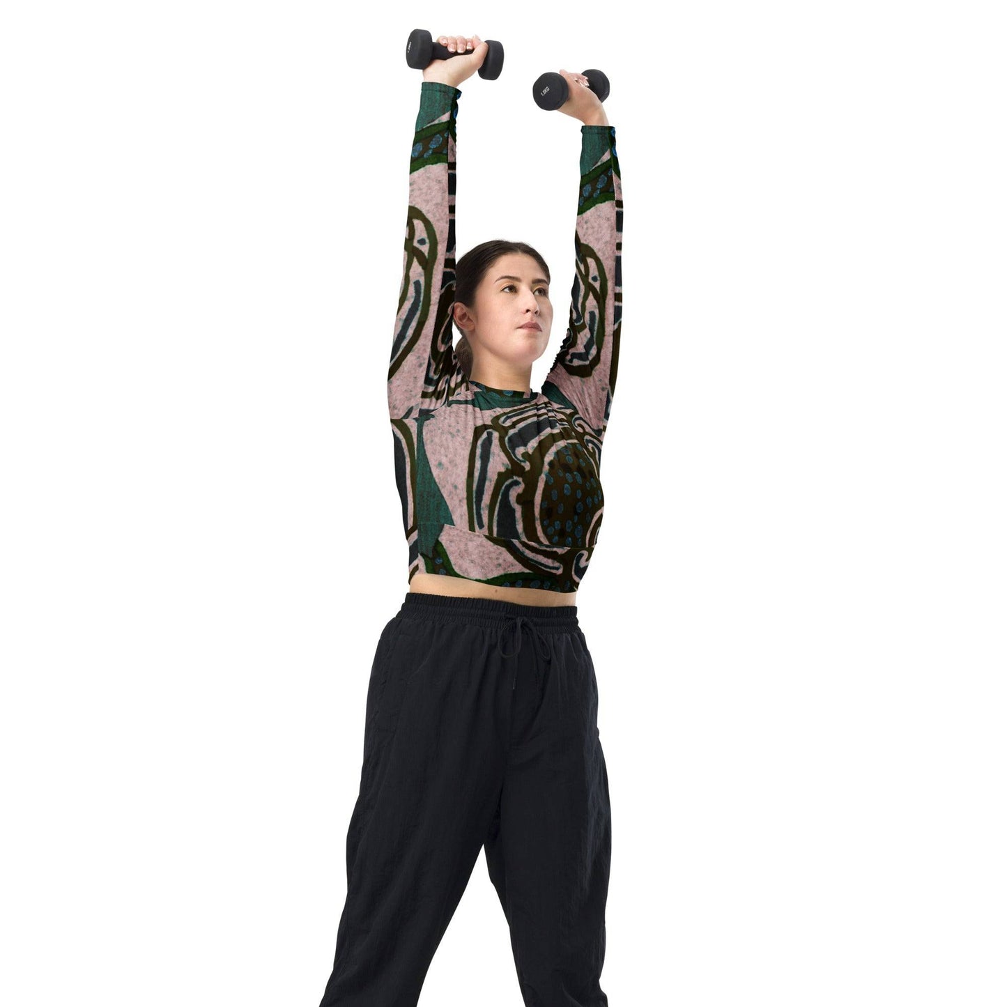 Women's Recycled Crop Top - Sustainable Long-Sleeve Fashion Statement -