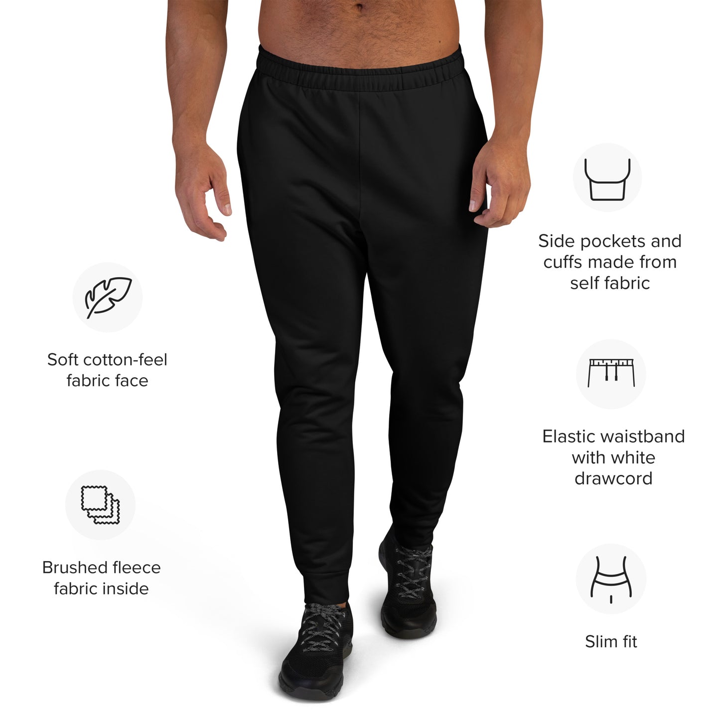 Men's Black Joggers | Sleek Athletic Wear