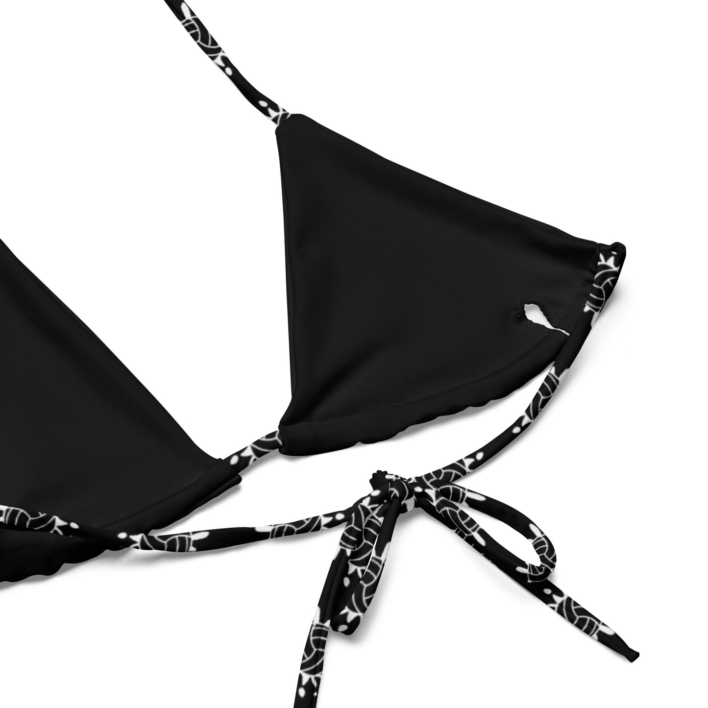 Black & White Women's Bikini Top - Summer Vibes Swimsuit for Women