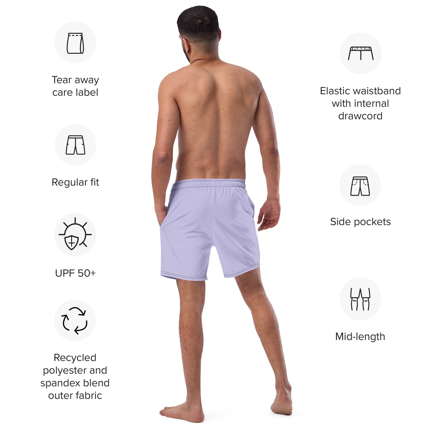 Eco-Friendly Recycled Swim Trunks Lily - Performance Swimwear