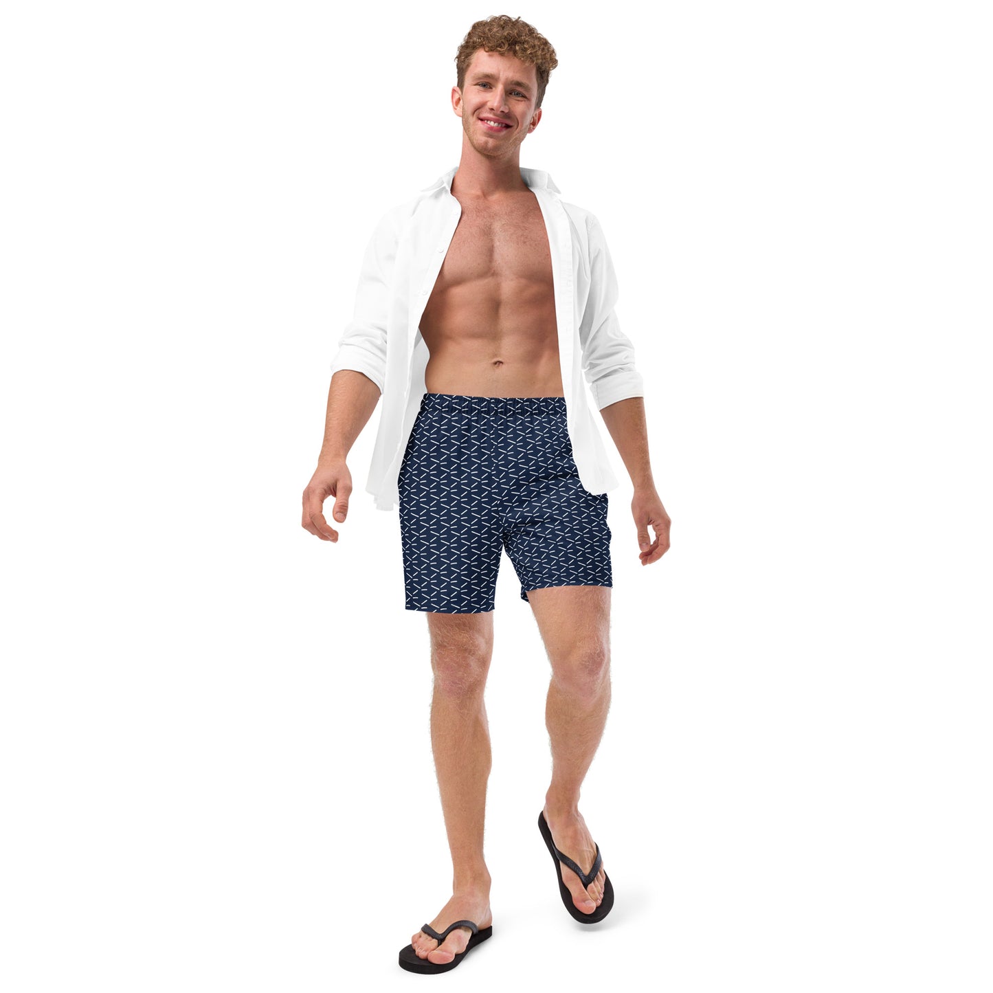 Men's Recycled Swim Trunks Blue Pattern | Summer Collection