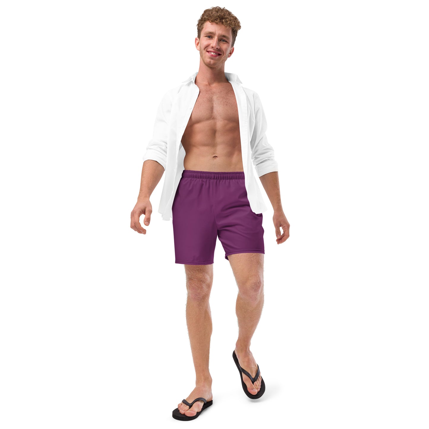 Eco-Friendly Recycled Swim Trunks Barnie Purple - Performance Beachwear
