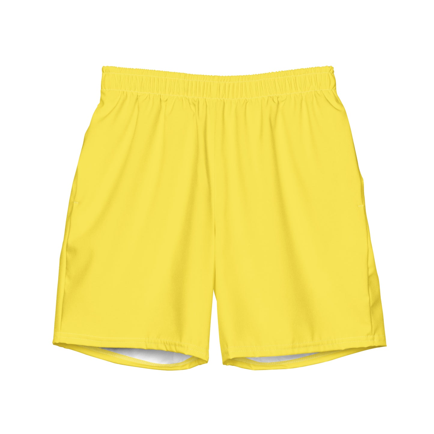 Recycled Swim Trunks - Eco-Friendly Yellow Mens Swim Trunks for Performance -