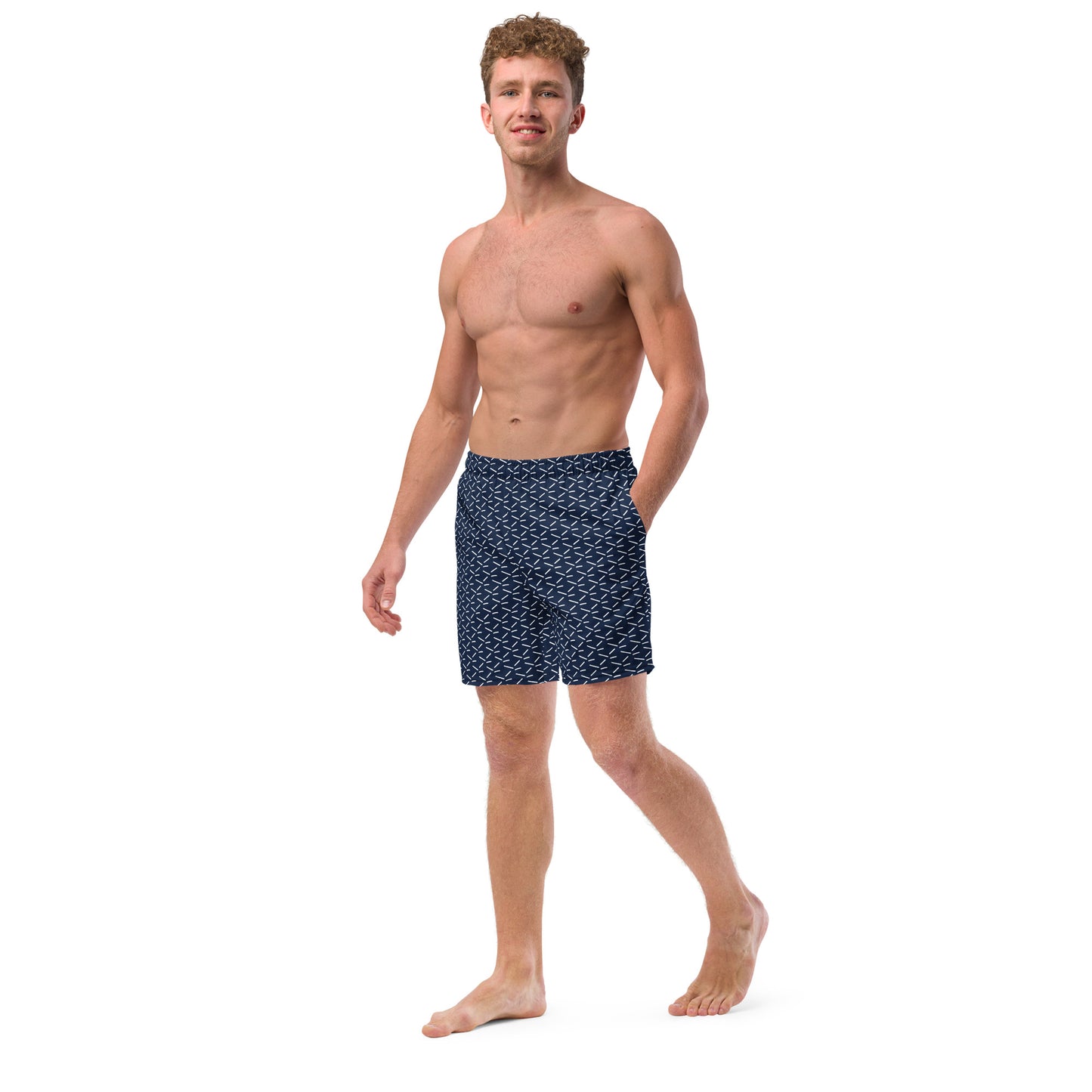 Men's Recycled Swim Trunks Blue Pattern | Summer Collection