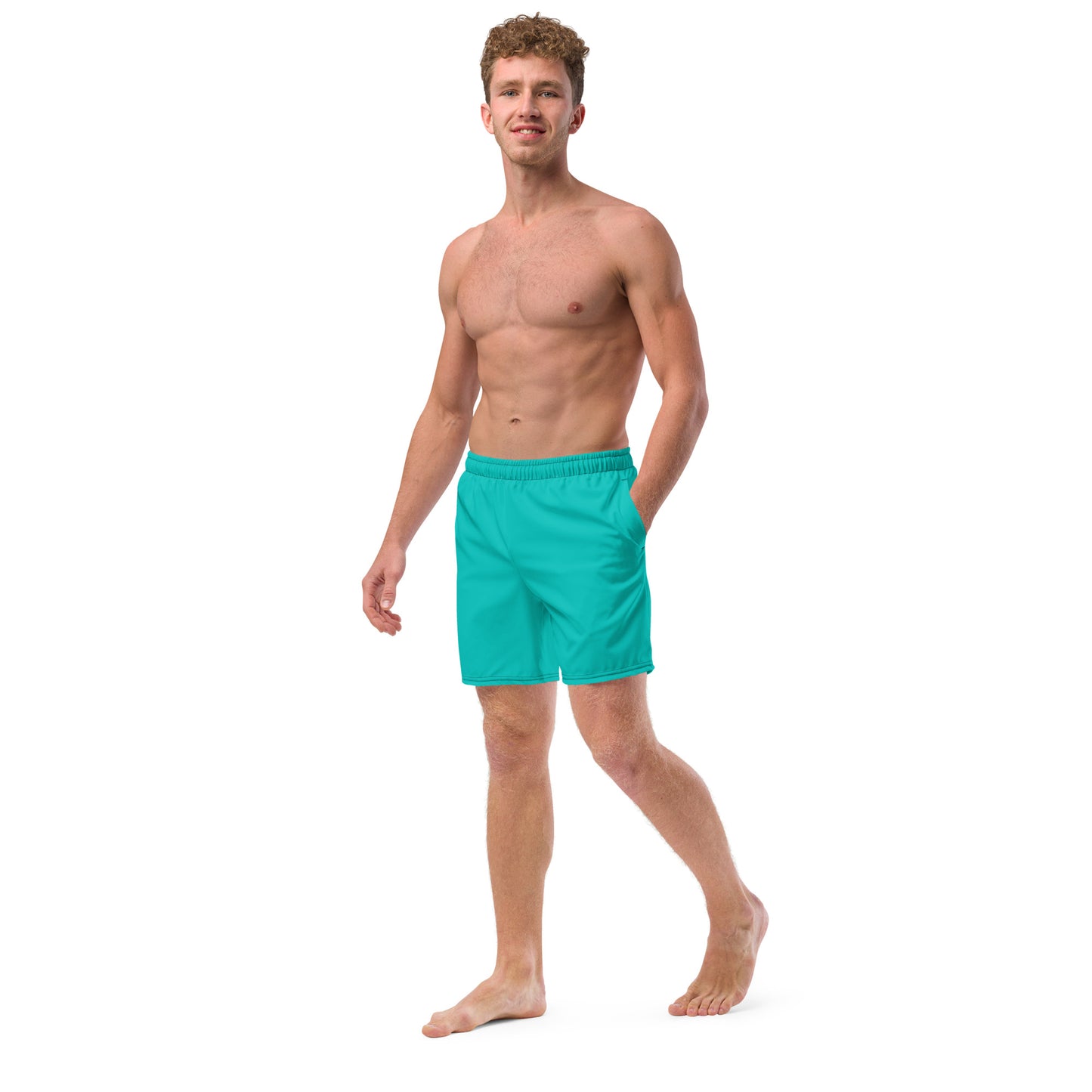 Men's Recycled Swim Trunks AQUA | Summer Collection Eco-Friendly Swimwear