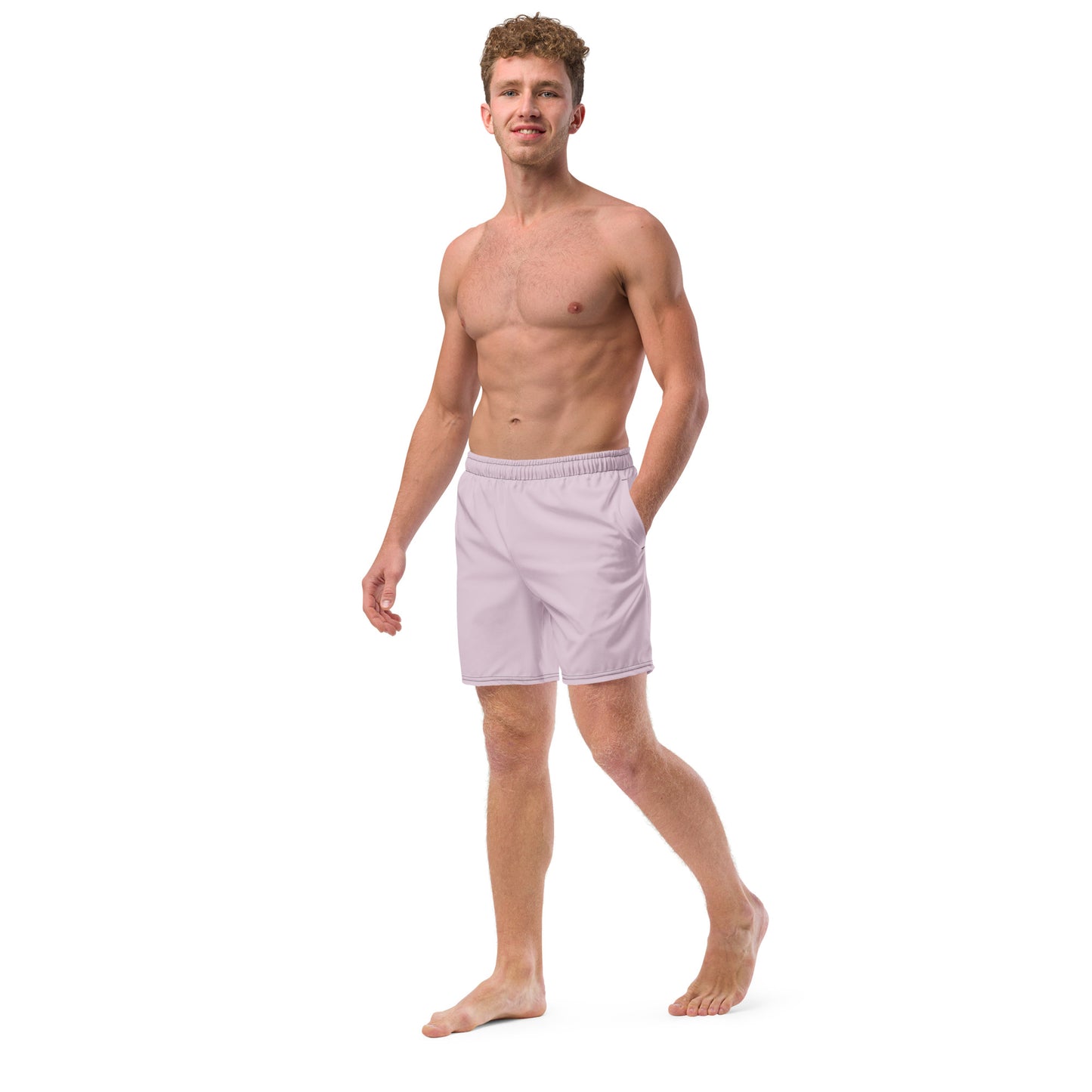 Eco-Friendly Recycled Swim Trunks Light Purple - Sustainable Beachwear