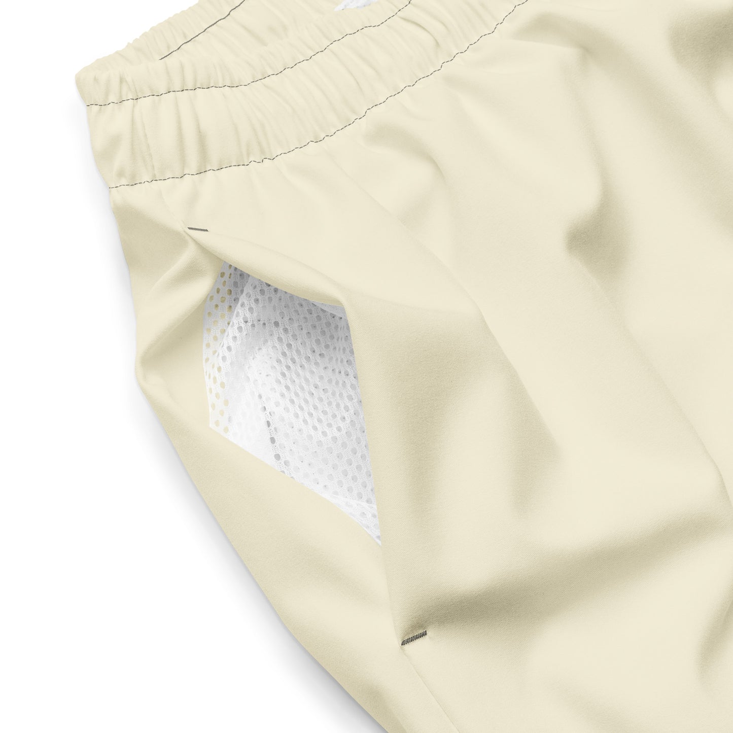 Recycled Swim Trunks Dirty White - Eco-Friendly Performance Swimwear
