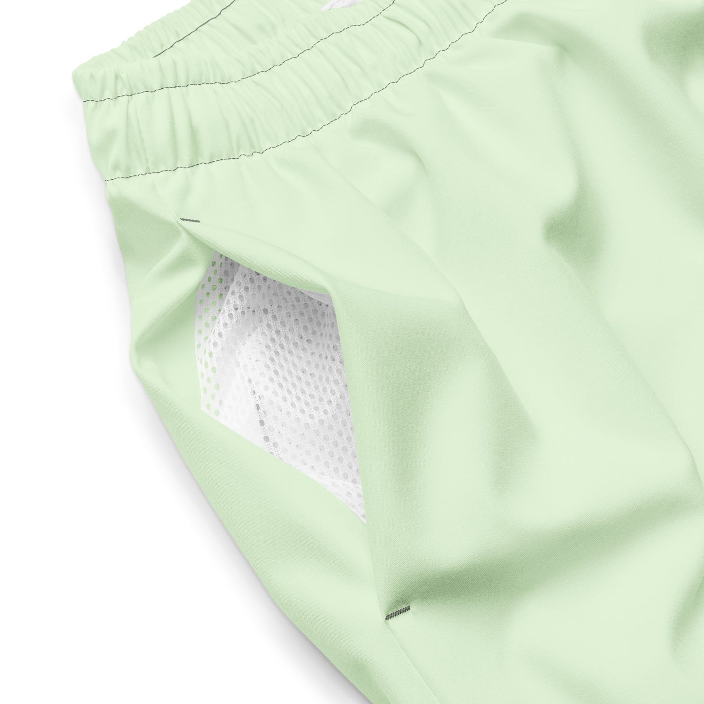 Eco-Friendly Recycled Swim Trunks Mint Green - Performance Swimwear