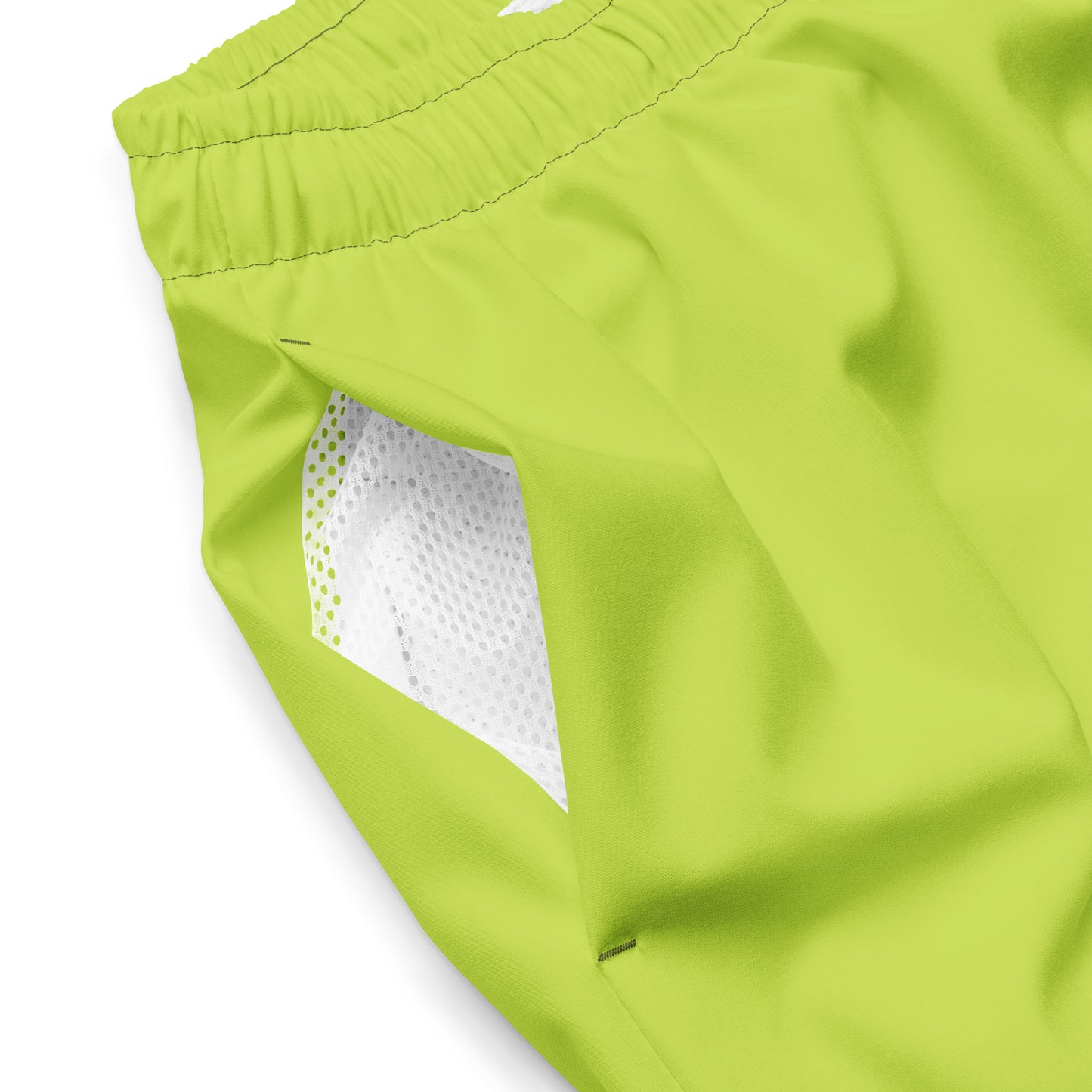 Eco-Friendly Recycled Swim Trunks Lime Green - Performance Swimwear
