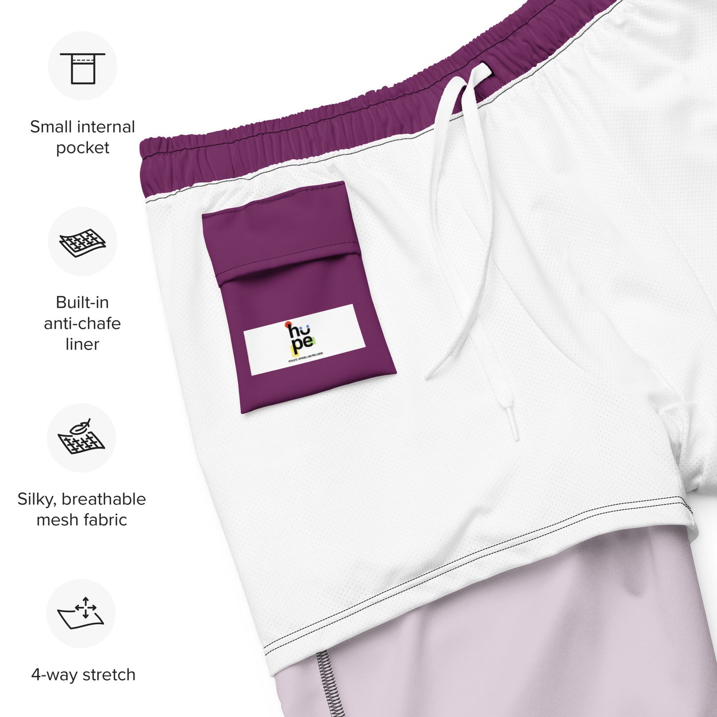 Men's Recycled Swim Trunks Pure Purple | Summer Collection Eco-Friendly Swimwear